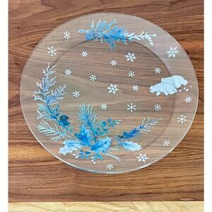 Winter Frost by PFALTZGRAFF Round Glassware Cake Plate with Original Box